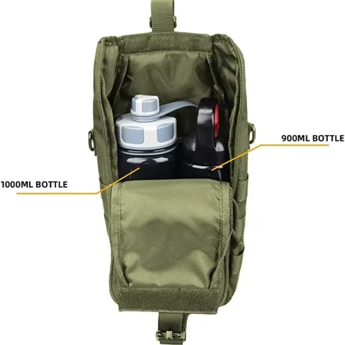 olive MOLLE water bottle bag