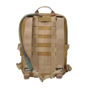 brauner taktischer Molle-Rucksack mit Trinksystem