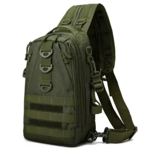 Armee grün taktische Sling Rucksack mit Molle Gurtband