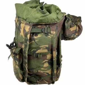 british army bergen rucksack (top roll-top drawstring and green flap)