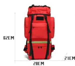 large red tactical first aid backpack