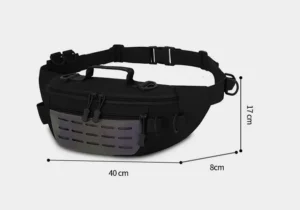 laserskåret sort taktisk bæltetaske