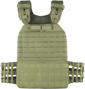 olivno črtast telovnik molle