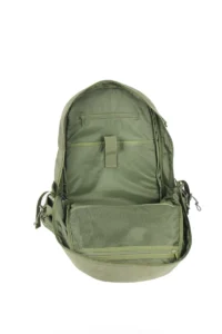 olive green molle backpack (main compartment open)