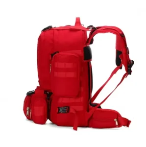 tas ransel IFAK merah (sudut samping)