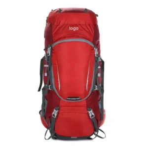 Zaino da trekking rosso da 60 litri