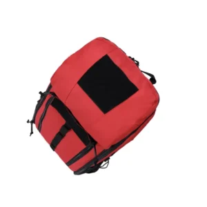 червена тактическа раница IFAK със зона за лепенки