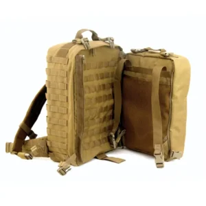 tan taktický batoh s deleným dizajnom