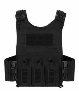 Black Tactical MOLLE Vest with Quick-Release System