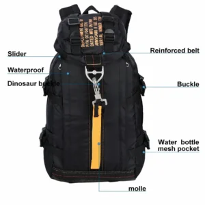 Black Tactical parachute backpack