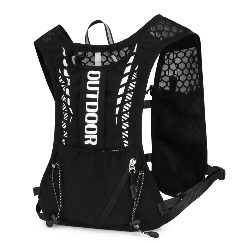 Colete de hidratação para exterior ultra-leve preto