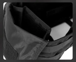 Черна тактическа жилетка (детайли от плат + място за съхранение)