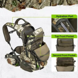 Camouflage Hunting Backpack with Rain Cover