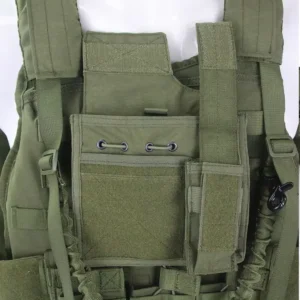 Front patch and knife pocket -Area for custom patches and knife storage