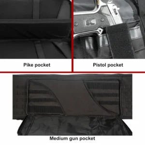 Borsa per armi lunghe imbottita MOLLE con scomparti multipli