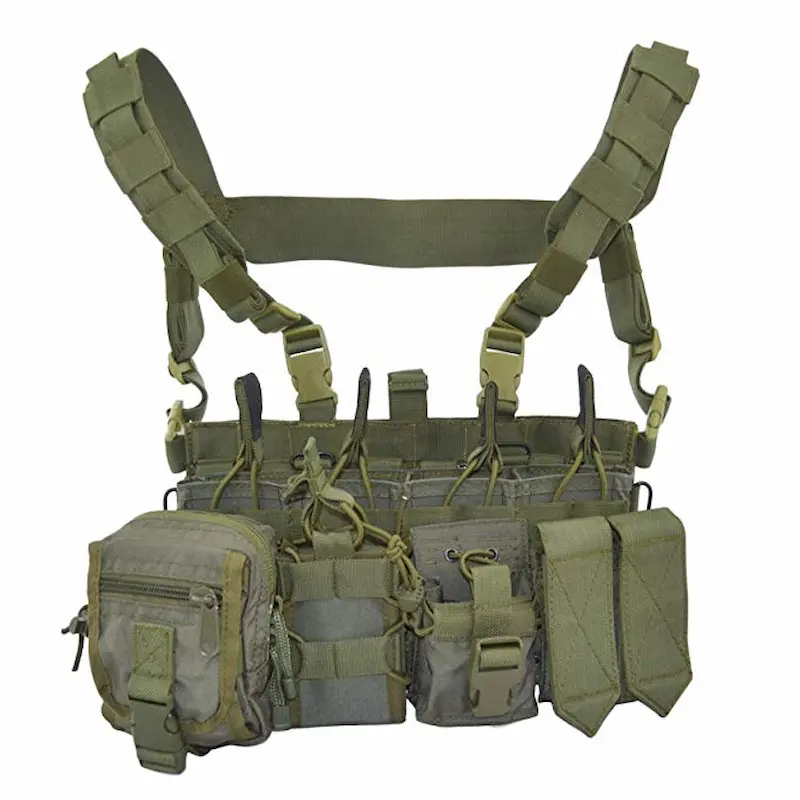 Bolsa múltipla para equipamento de airsoft no peito