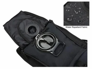 Water bladder compartment and water-resistrant fabric