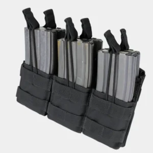 černé trojité pouzdro na zásobníky MOLLE