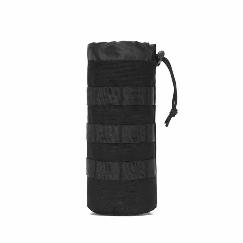 bolsa tática MOLLE preta para garrafa de água