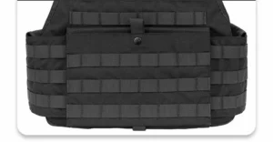 черна тактическа жилетка (MOLLE ремъци + закопчалка)