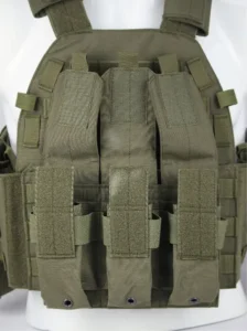 olive green tactical vest (Triple mag pouches with drainage holes)