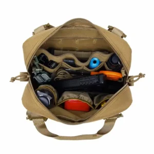 open tan molle gereedschapstas (interne organisatie met gereedschap)