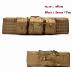 custodia morbida per pistola marrone con cinghie per zaino