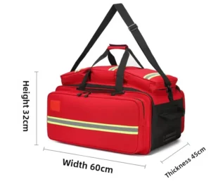 Wholesale emergency medical duffel bag with reflective strips and shoulder strap