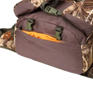 internal orange-lined pocket on Hunting Backpack