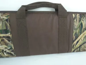 poignée de transport renforcée en tissu sur la mallette de fusil de chasse camo