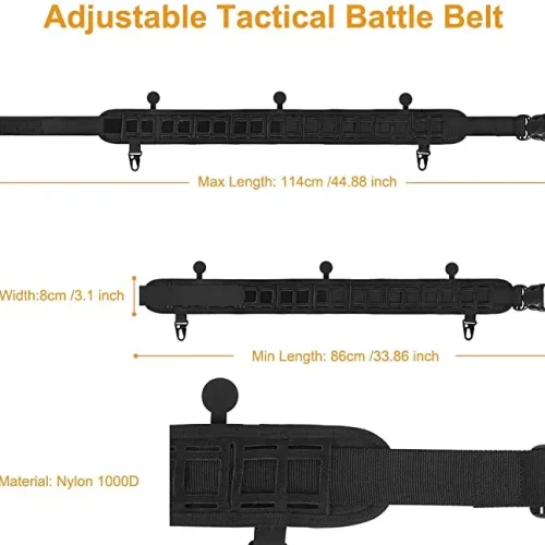Schwarzer verstellbarer MOLLE-Kampfgürtel