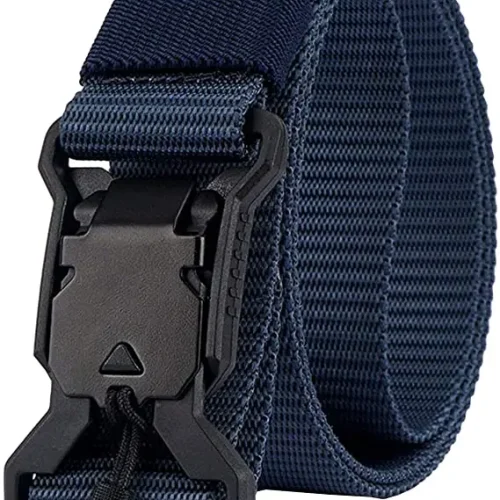 Black Adjustable Nylon Tactical Belt