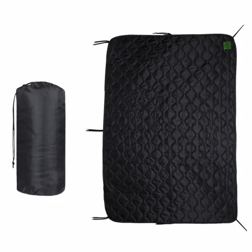 Zwarte Packable Outdoor Utility Deken