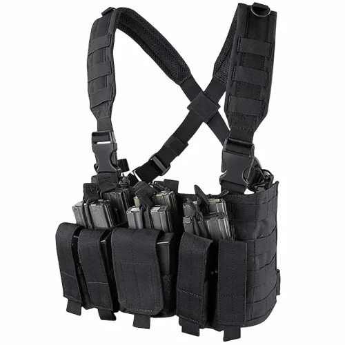 Chaleco Pectoral Táctico Negro para Cargadores