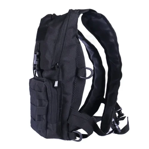 Black Tactical Hydration Pack with 2.5L Water Bladder