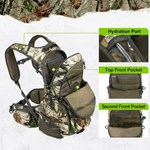Camouflage Hunting Backpack with Rain Cover