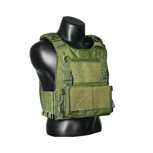 Grön MOLLE-plattbärare med snabbkoppling Taktisk väst