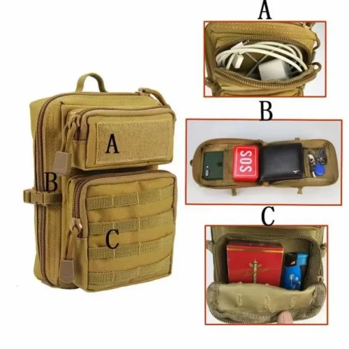 Mini taktisk verktygsväska med flera fickor