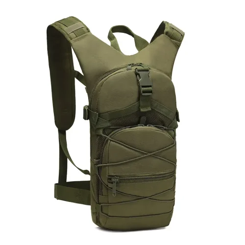 Olive green tactical water bladder backpack