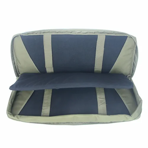 Porte-flingue ouvert vert olive intérieur rembourré avec séparateur