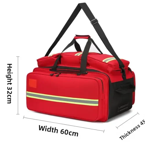 Wholesale emergency medical duffel bag with reflective strips and shoulder strap
