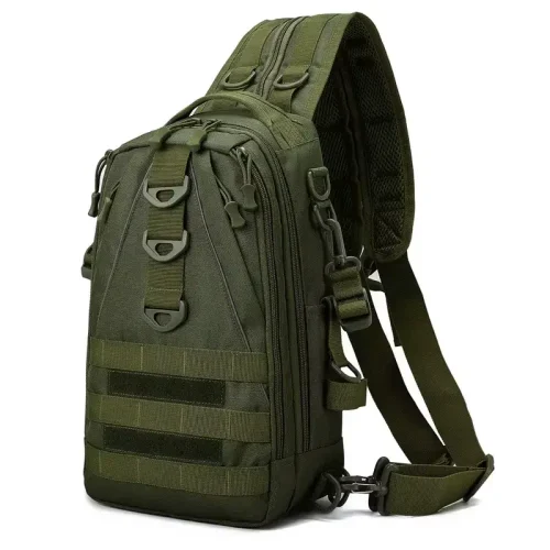 Armee grün taktische Sling Rucksack mit Molle Gurtband