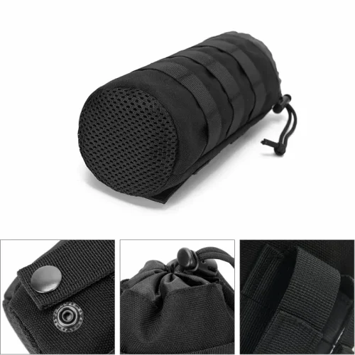 black MOLLE water bottle carrier