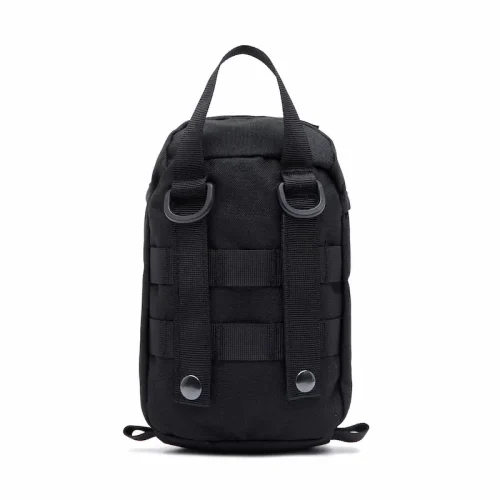 حقيبة معيارية سوداء مع أحزمة MOLLE وحلقات D