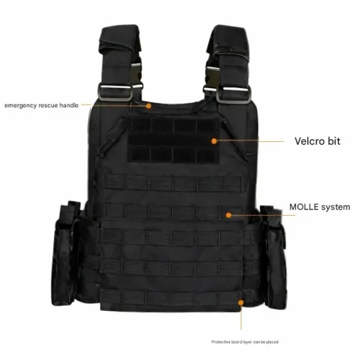 svart molle taktisk väst