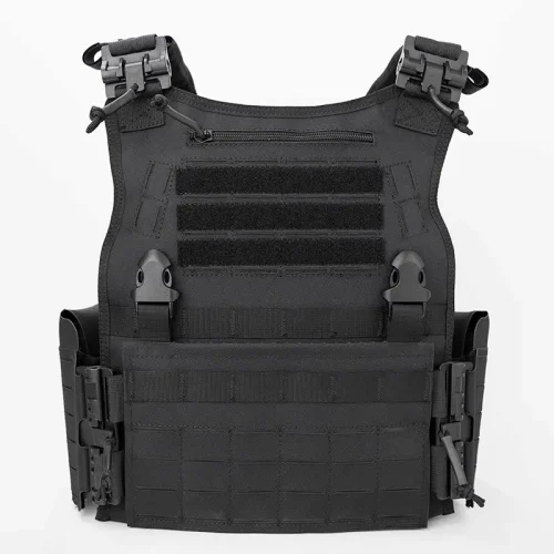 svart taktisk västplåthållare med snabbkoppling