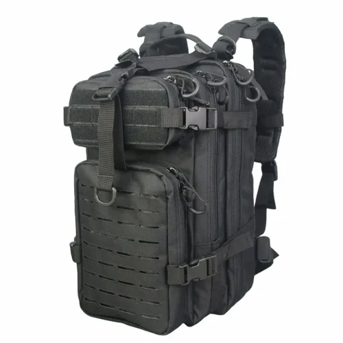 black tactical molle assault backpack