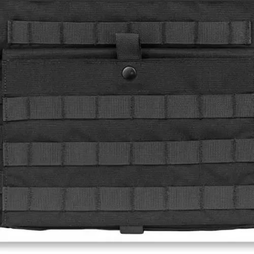 черна тактическа жилетка (MOLLE ремъци + закопчалка)