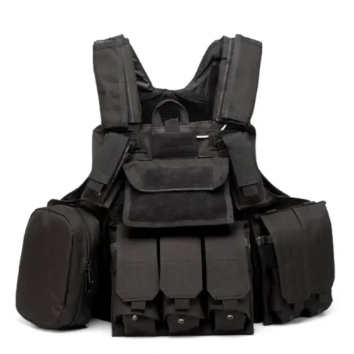chaleco táctico negro para airsoft