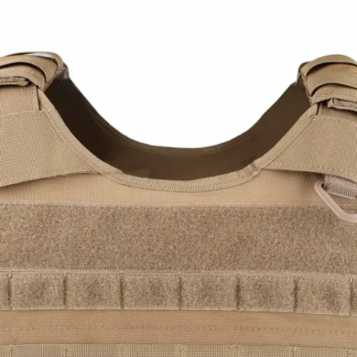 chest hook-and-loop panel and shoulder D-ring